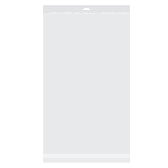 Headerbeutel Transparent 31.6x51.4cm Wiederverschließbar (100 Stück) [HB1220]