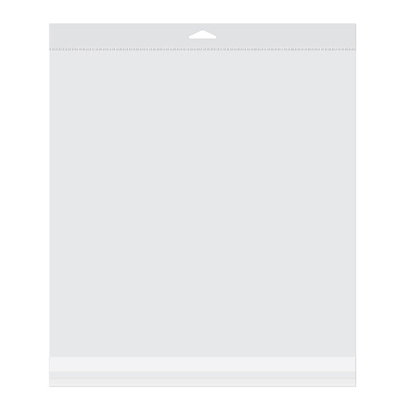 Sachet à trou de suspension refermable à transparence cristalline 33x33cm (100 pièces) [HB13X13E]