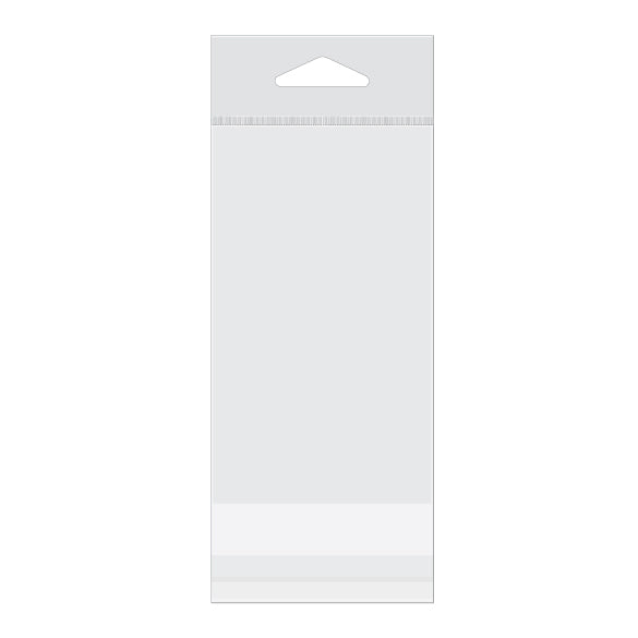 Sachet à trou de suspension refermable à transparence cristalline 7x12.1cm (100 pièces) [HB2X4]