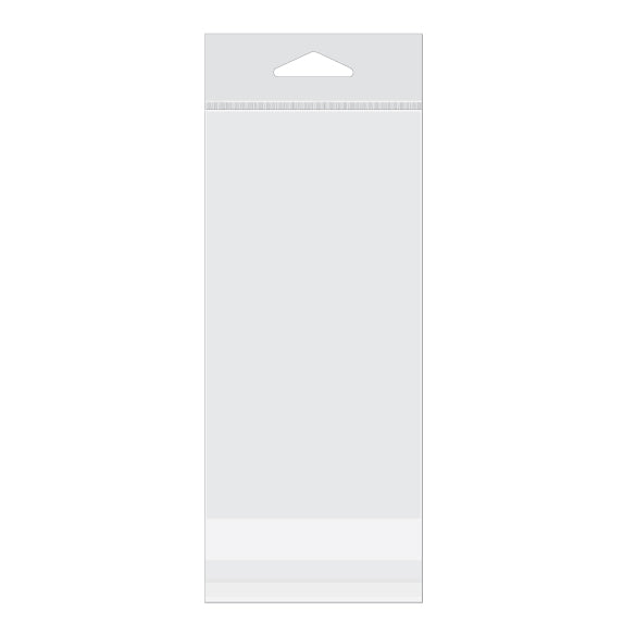 Sachet à trou de suspension refermable à transparence cristalline 8.1x15.4cm (100 pièces) [HB3X6S]