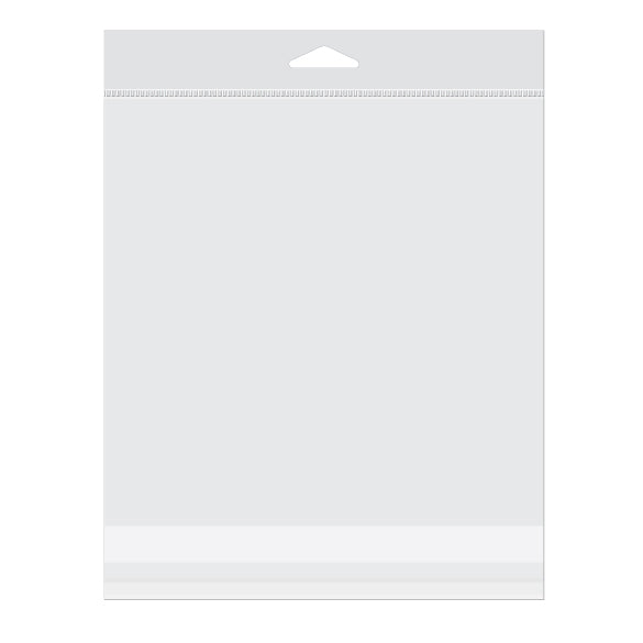 Sachet à trou de suspension refermable à transparence cristalline 18.9x18.4cm (100 pièces) [HB77]