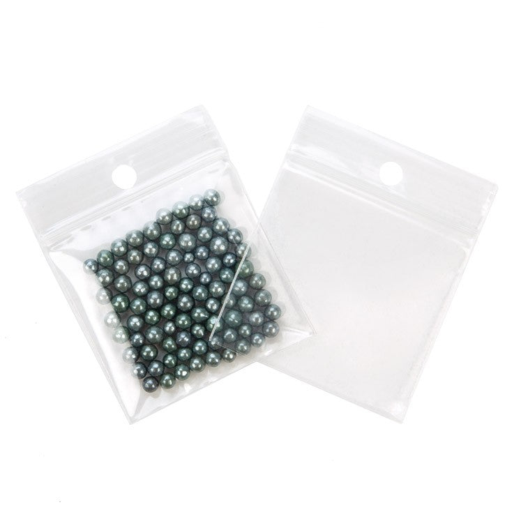 Sachet zip à transparence cristalline 100 microns avec trou pour suspension 5,1x5,1cm (100 pièces) [Z4R22]