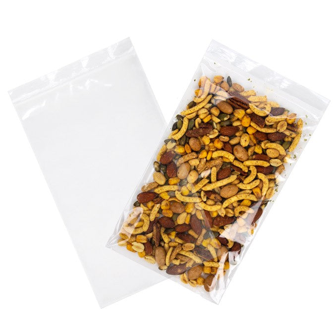 Sacchetto trasparente con chiusura a pressione 15x25.5cm PP 50 microns (100 pezzi) [ZC610]