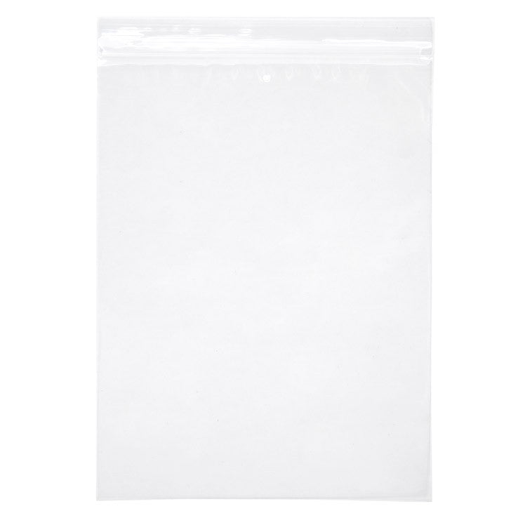 Sacchetto trasparente con chiusura a pressione 15x20.5cm PP 50 microns (100 pezzi) [ZC68V]