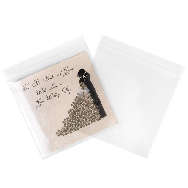 Sachet zip à transparence cristalline 17,8x17,8cm (100 pièces) [ZC77]