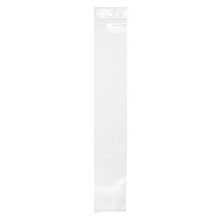 Druckverschlussbeutel mit Euroloch 5x30.5cm Transparent PP 50 Mikron (100 Stück) [ZR212V]