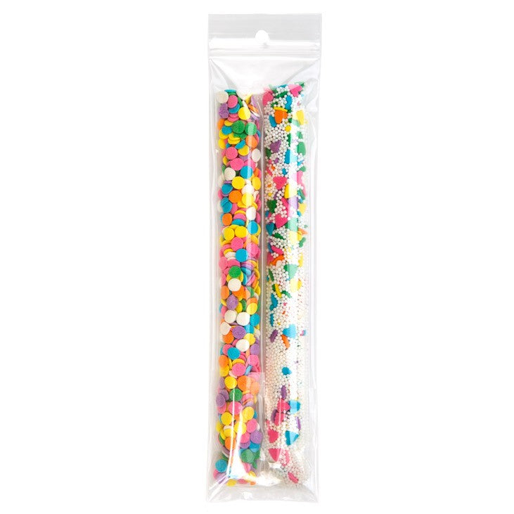 Sachet zip à transparence cristalline avec trou de suspension 5,1x20,3cm (100 pièces) [ZR28]