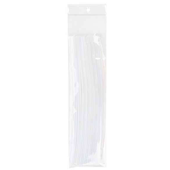 Sacchetto trasparente con chiusura a pressione e foro 7.5x30.5cm PP 50 microns (100 pezzi) [ZR312]