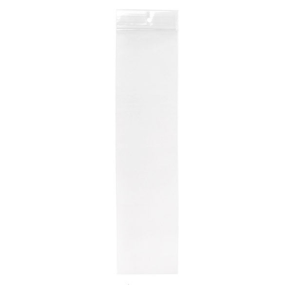 Sacchetto trasparente con chiusura a pressione e foro 7.5x30.5cm PP 50 microns (100 pezzi) [ZR312]