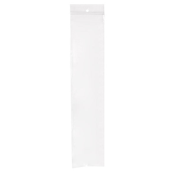 Druckverschlussbeutel mit Aufhängeloch 7.5x35.5cm Transparent PP 50 Mikron (100 Stück) [ZR314]