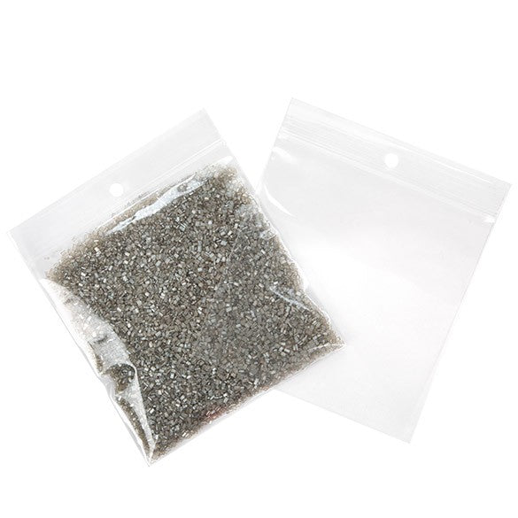 Druckverschlussbeutel mit Euroloch 10x10cm Transparent PP 50 Mikron (100 Stück) [ZR44]