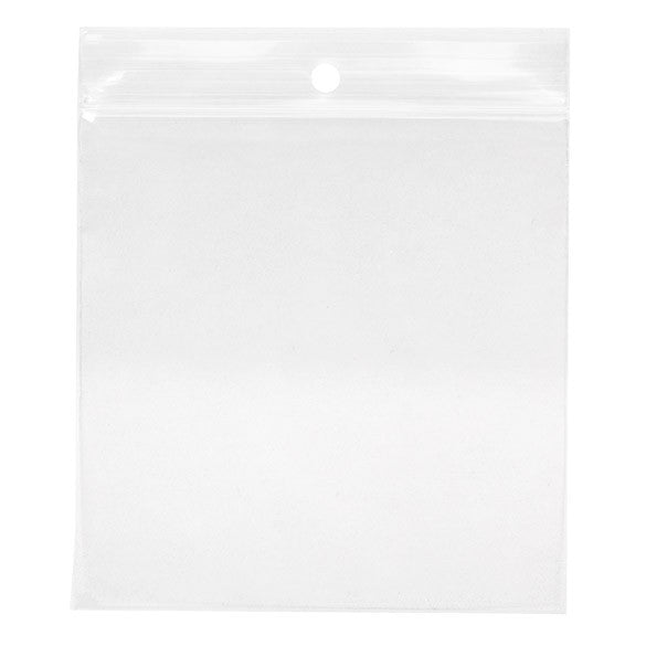 Druckverschlussbeutel mit Euroloch 10x10cm Transparent PP 50 Mikron (100 Stück) [ZR44]
