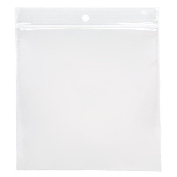 Sachet zip à transparence cristalline avec trou de suspension 12,7x12,7cm (100 pièces) [ZR55]