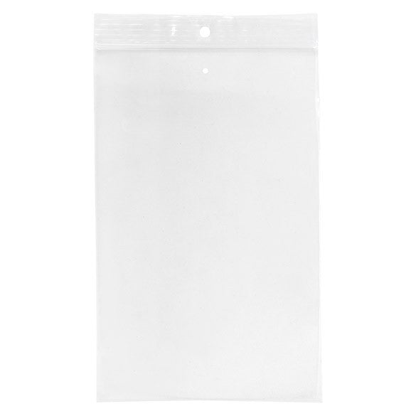 Sacchetto trasparente con chiusura a pressione, foro e foro per l'aerazione 12.5x20.5cm PP 50 microns (100 pezzi) [ZR58V]