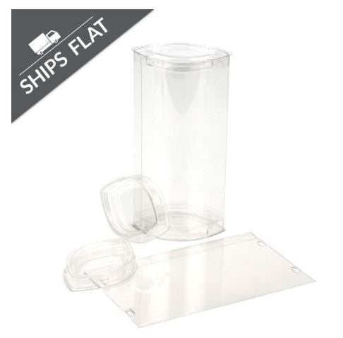 Plastic Gift Boxes oval 8x5.2x15.4cm [25 pieces) [CTES26]