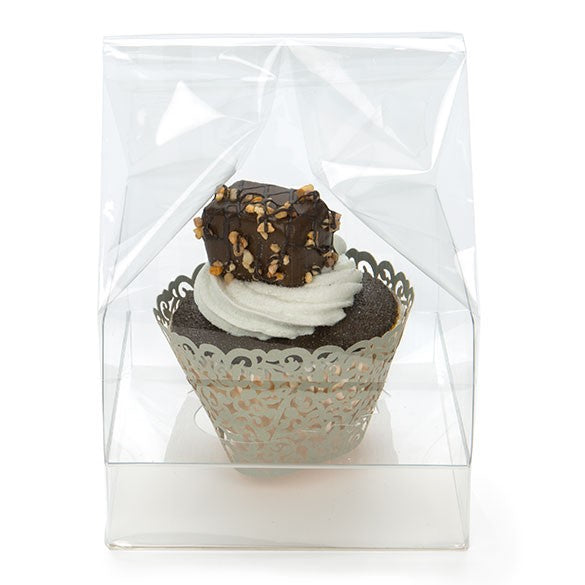 Sacchetti Cupcake con fondo in carta per 1 cupcake 10,2x10,2x17,8cm (100 pezzi) [CBG4]