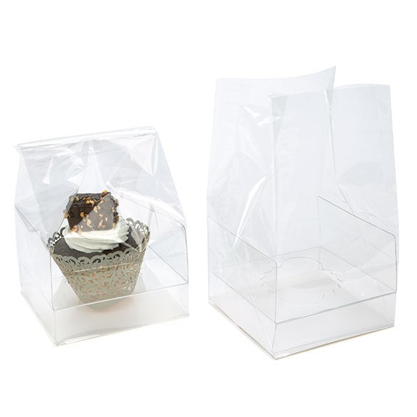 Sacchetti Cupcake con fondo in carta per 1 cupcake 10,2x10,2x17,8cm (100 pezzi) [CBG4]