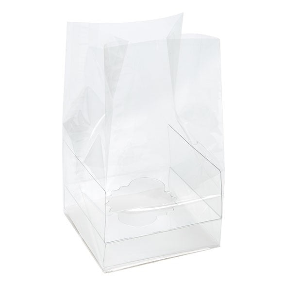 Sacchetti Cupcake con fondo in carta per 1 cupcake 10,2x10,2x17,8cm (100 pezzi) [CBG4]