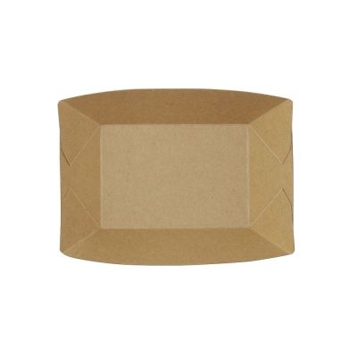Vassoi per snack in cartone 400 ml Marrone rivestito biologico (1000 pezzi) [GB-DCA06445]