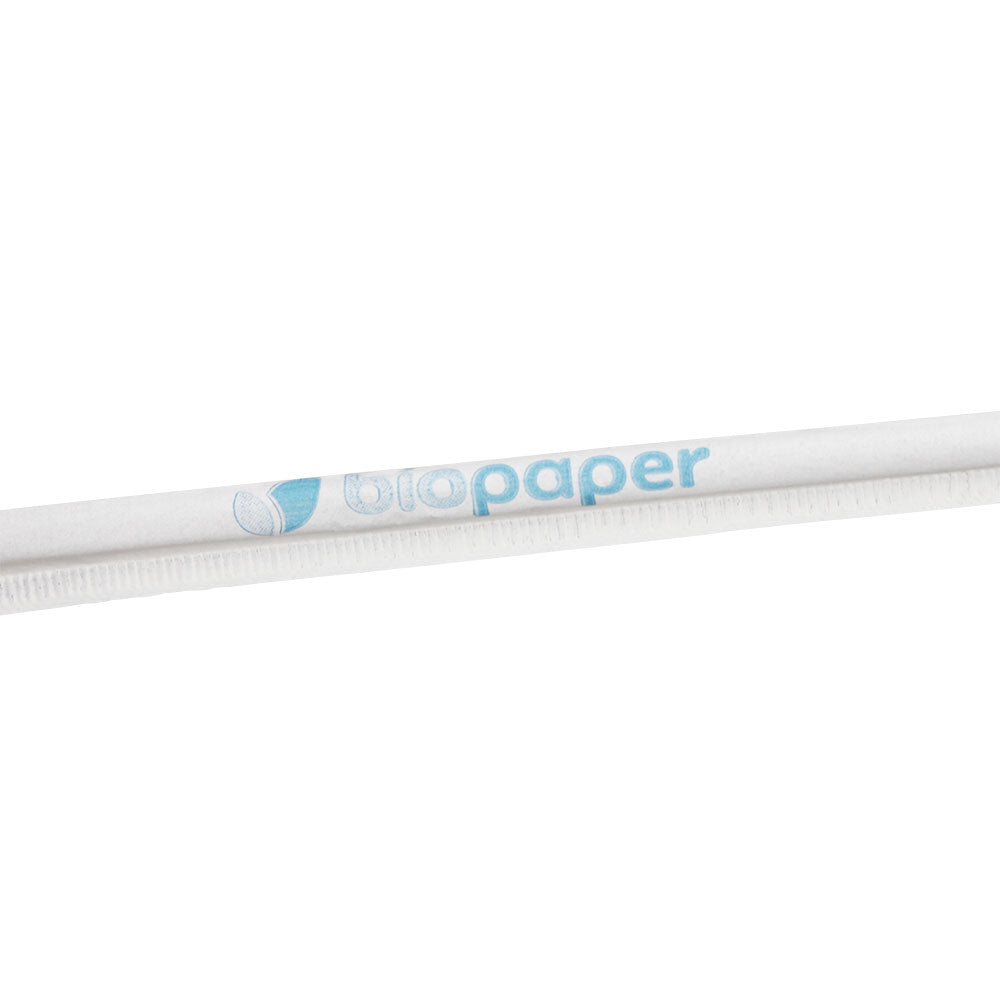 Drinking straws Paper 20 cm, Ø 0.5 cm White Individually wrapped (6250 pieces) [GB-DCD00457]