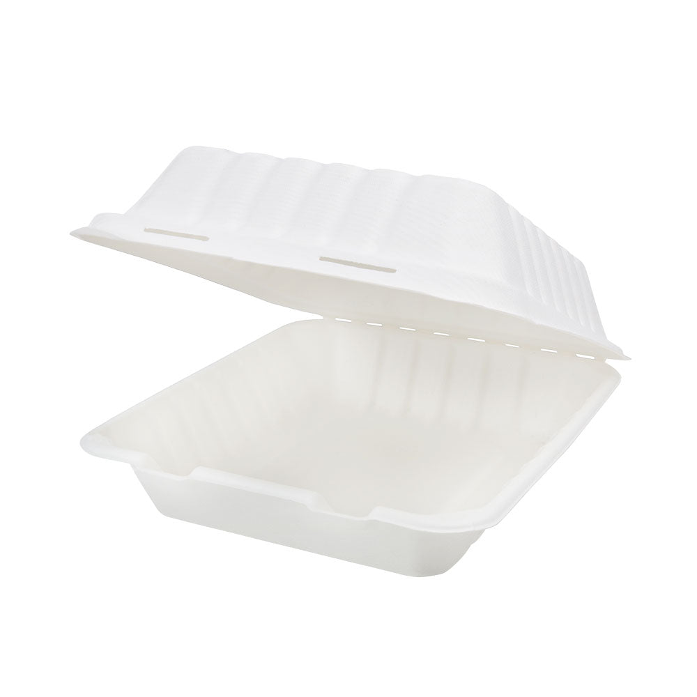 Contenant avec couvercle Canne à sucre 22x18,5x7 cm (200 pièces) [GB-DFC01316]