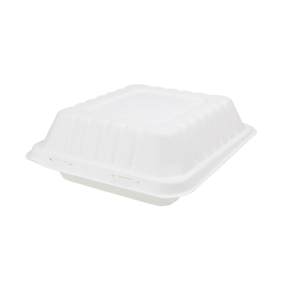 Contenant avec couvercle Canne à sucre 22x18,5x7 cm (200 pièces) [GB-DFC01316]