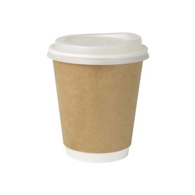 Tasse en carton à double paroi 300 ml Ø 80 Marron (500 pièces) [GB-DHD04882]