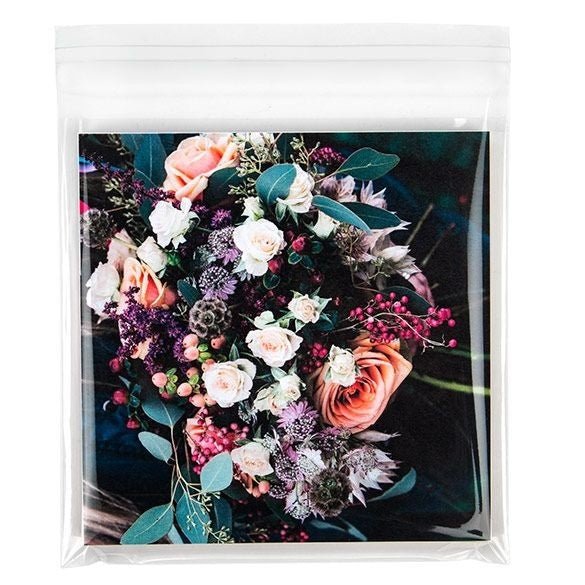 Umweltfreundliche Klappenbeutel Bioplastik 17x16.7cm Transparent (100 Stück) [GC6X6M]