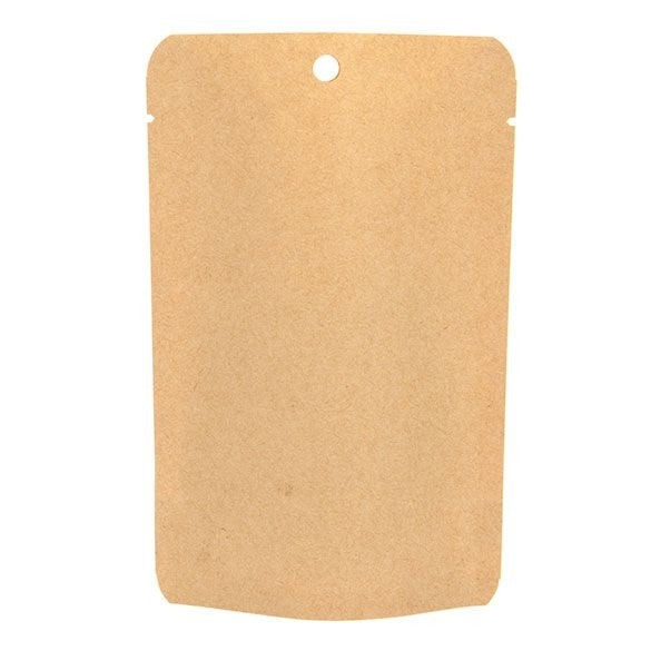 Buste doypack Kraft compostabili 10.2x6x15.2cm senza chiusura | 57 grammi (100 pezzi) [SUPEK2]