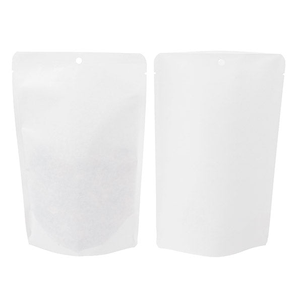 Standbodenbeutel Kraft Weiß Umweltfreundlich 14,9x8,9x23,2 cm (100 Stück) [SUPEK7W]