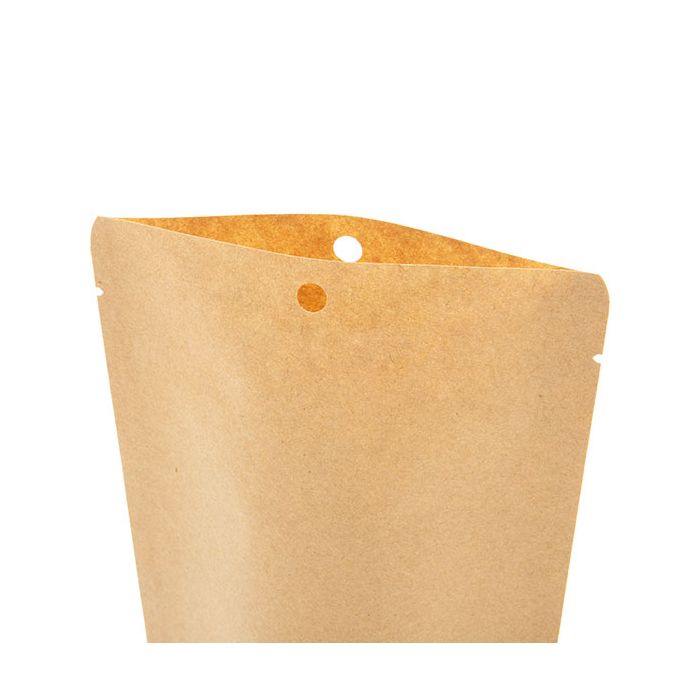 Buste doypack Kraft compostabili 13x7.9x20.6cm senza chiusura | 113 grammi (100 pezzi) [SUPEK3]