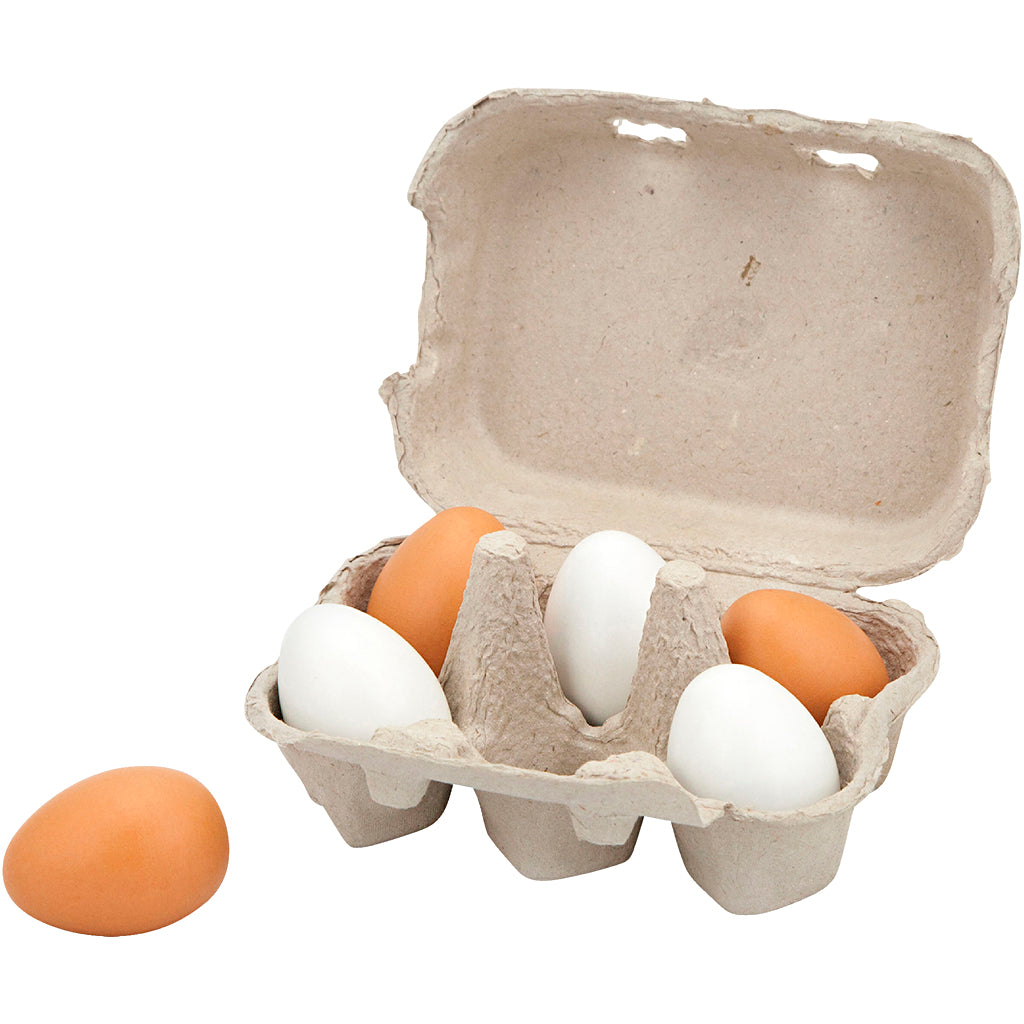 VIGA wooden eggs, 6 parts/ 1 pc