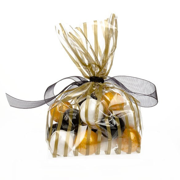 Sacchetti SOS stampati "Stripes Gold" 8.9x5.1x19.1cm con soffietto (100 pezzi) [G3VSG]
