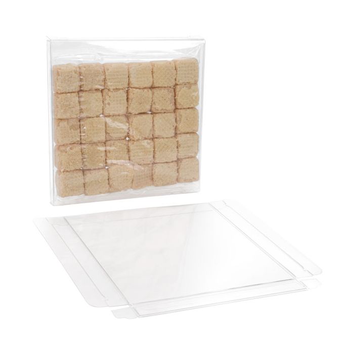 Boites cadeau plastique à transparence cristalline 13.7x1.6x14.5cm (25 Pièces) [FB12]