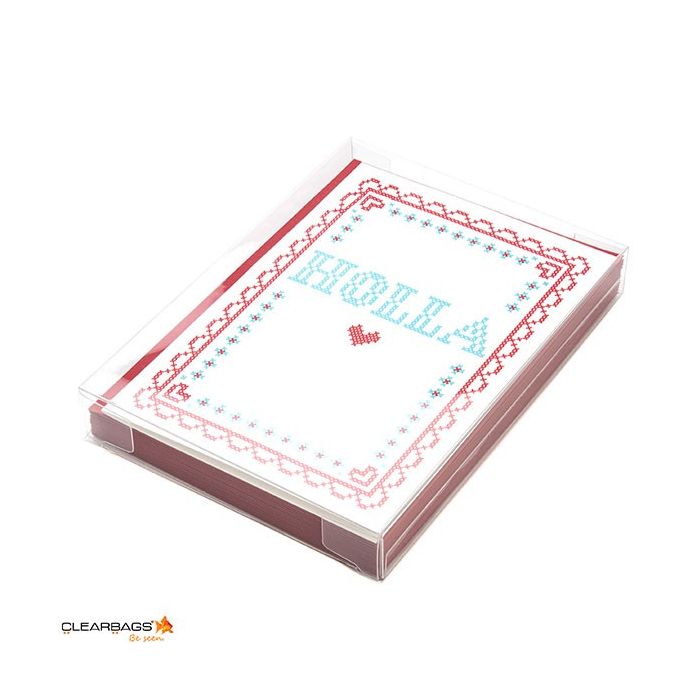 Boites cadeau plastique à transparence cristalline 13.7x2.5x18.7cm (25 Pièces) [FB15]
