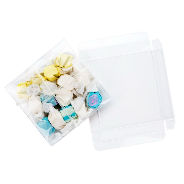 Scatole regalo 10.5x1.6x10.4cm trasparenti (25 pezzi) [FB231]