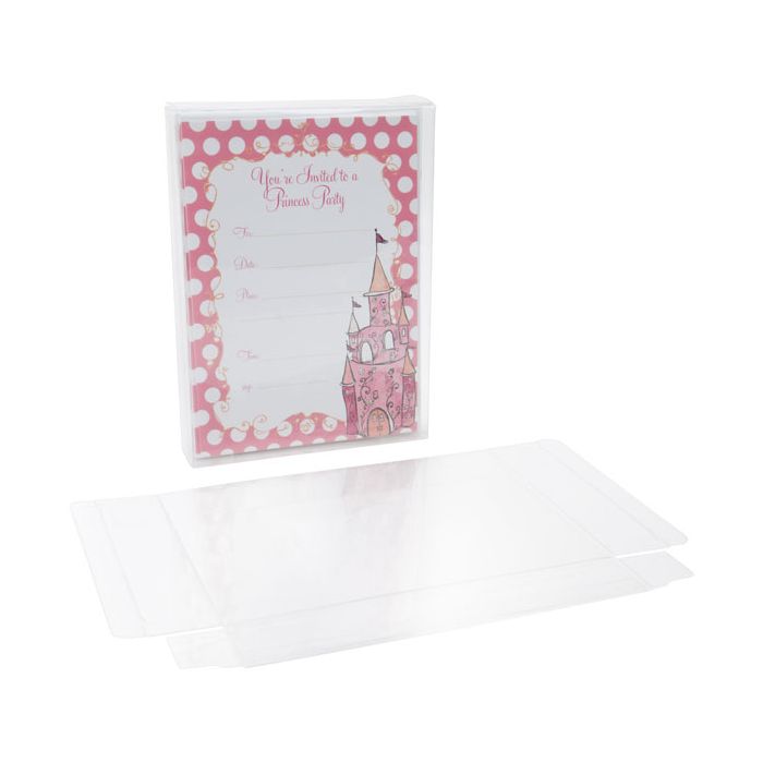Boites cadeau plastique à transparence cristalline 13.7x3.2x18.7cm (25 Pièces) [FB28]