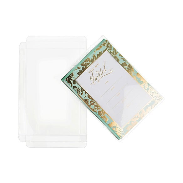 Boites cadeau plastique à transparence cristalline 13.7x1.6x19.4cm (25 Pièces) [FB60]