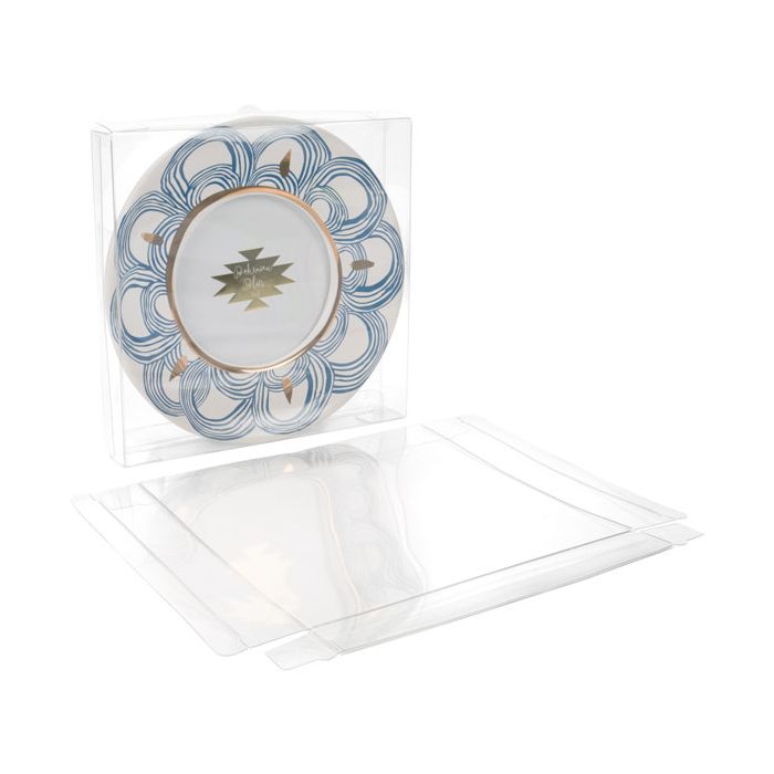 Boites cadeau plastique à transparence cristalline 16.8x2.5x16.7cm (25 Pièces) [FB83]