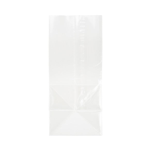 Blockbodenbeutel 10,2x10,2x22,9cm Klarsicht (100 Stück) [FG7]
