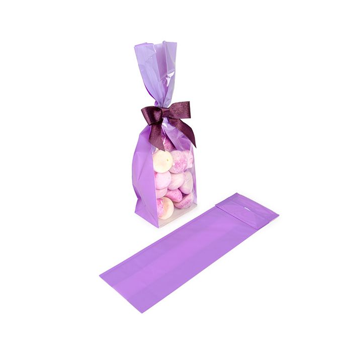 Sacchetto con fondo piatto in carta Viola neon ,9x5,7x30,5 cm (100 pezzi) [FGPB16NP]