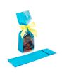 Sacchetto con fondo piatto in carta blu neon 7x5,1x25,4 cm(100 pezzi) [FGPB17NB]