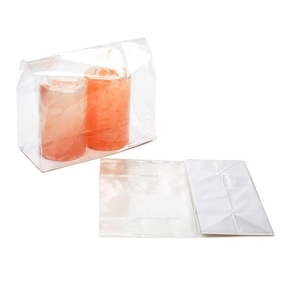 Blockbodenbeutel 12.7x5.7x12.7cm Transparent mit Bodenblatt (100 Stück) [FGPB18]