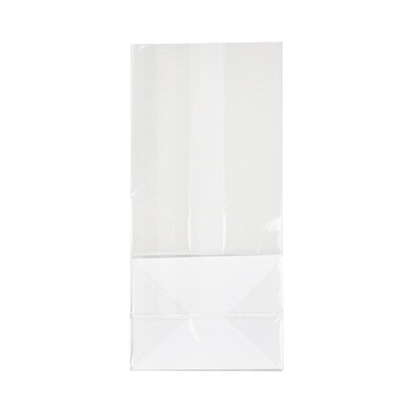 Blockbodenbeutel 5x4x12.5cm Transparent (100 Stück) [FGPB3]