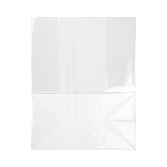 Sachet SOS à fond plat en papier et à transparence cristalline 17.8x10.2x22.9cm (100 pièces) [FGPB8]