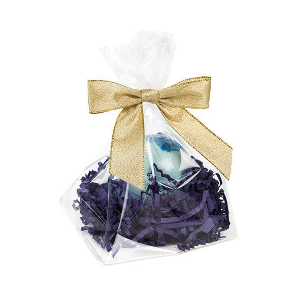 Sachet SOS à fond plat en papier et à transparence cristalline 10.2x10.2x17.8cm (100 pièces) [FGPB9]