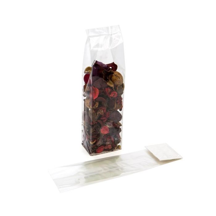 Sacchetto termosaldabile con fondo pieghevole 6.7x4.8x26cm con inserto in carta (100 pezzi) [FGPBH13]