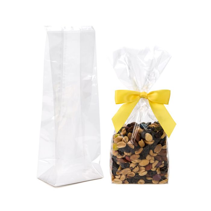 Sacchetto termosaldabile con fondo pieghevole 8.9x5.7x24.8cm con inserto in carta (100 pezzi) [FGPBH15]