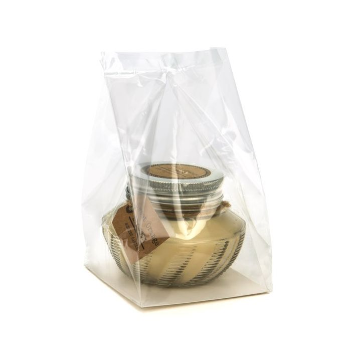 Sacchetto termosaldabile con fondo pieghevole 10.2x10.2x17.8cm con inserto in carta (100 pezzi) [FGPBH9]