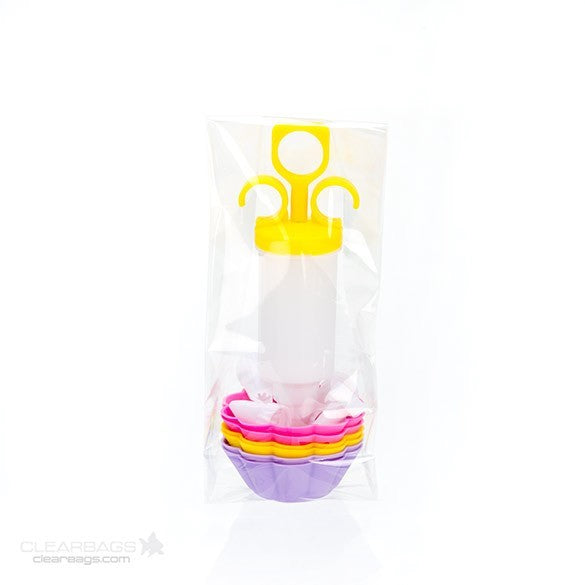 Blockbodenbeutel 8.9x5.7x24.8cm Transparent (100 Stück) [FGCC15]